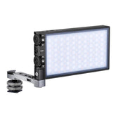 Full color RGB fill light pocket light Built-in 12W rechargeable battery LED camera light 360° full color 12 common lighting effects, CRI≥972500-8500K LED aluminum alloy panel video light